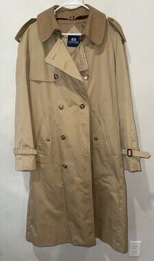 Stafford Men’s Jacket Coat Double Breasted Overcoat Trench Coat Wool Lining 42 R